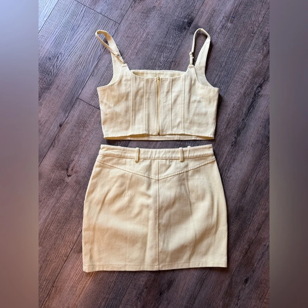 Listicle Mustard Skirt Set - Picture 2 of 8